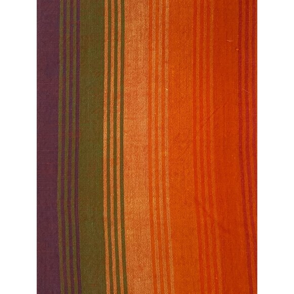 VTG Fabric Stripe Boho Orange Pink Purple Green Quilting Sewing Cloth Arts Craft - Picture 2 of 8